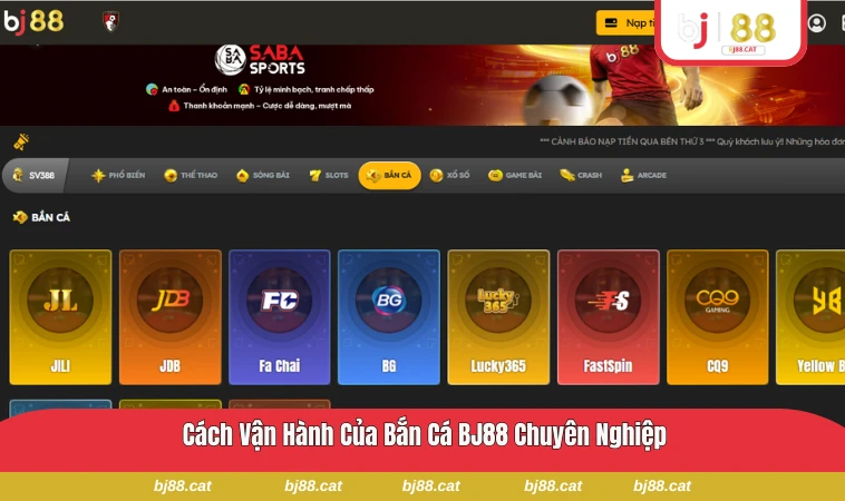 Giao diện bắn cá tại BJ88 trên màn hình điện thoại và máy tính