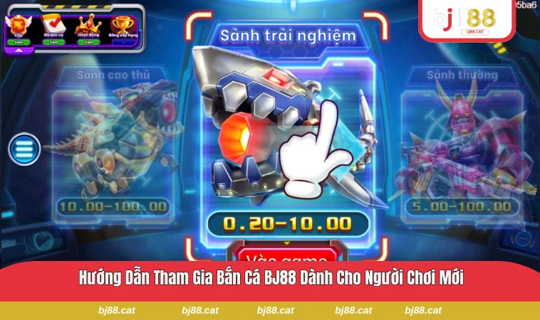 Hướng dẫn người chơi đặt cược và nhắm bắn cá trên BJ88
