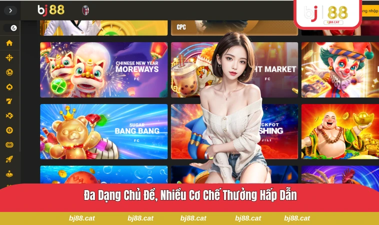 Các sản phẩm giải trí được sắp xếp theo danh mục riêng, rõ ràng