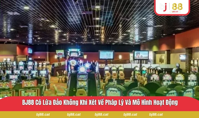 Giao diện trang chủ BJ88 với đầy đủ thông tin pháp lý và danh mục trò chơi