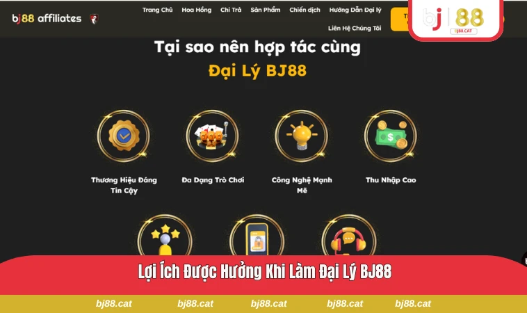 Hệ thống doanh thu và hỗ trợ dành cho đại lý của BJ88