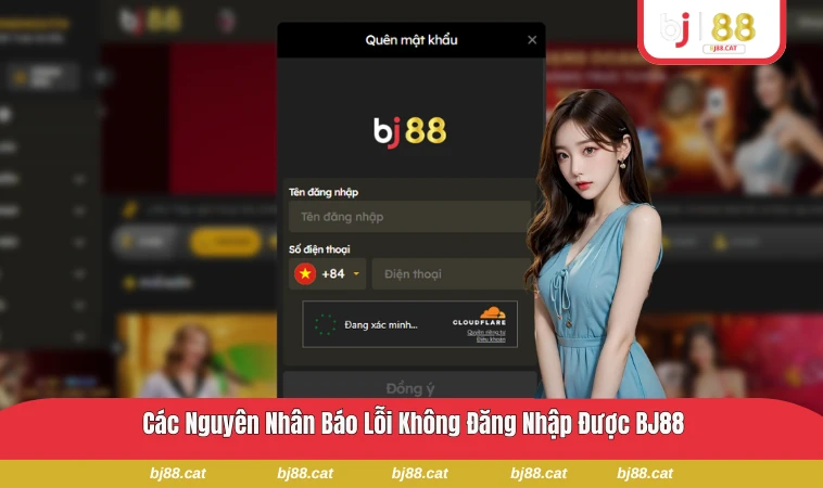 Thông báo lỗi đăng nhập và hướng dẫn xử lý từ hệ thống BJ88