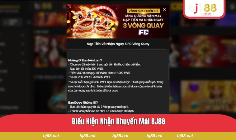 Hướng dẫn người chơi chuẩn bị để nhận khuyến mãi của BJ88