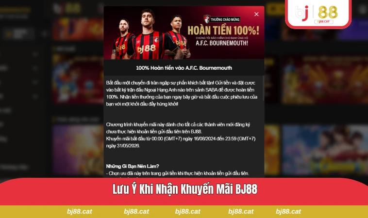 Các khuyến mãi của BJ88 mới nhất với thời hạn và điều kiện rõ ràng