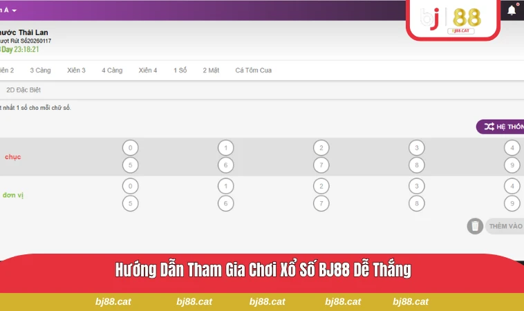 Hướng dẫn người chơi đặt cược và theo dõi kết quả tại BJ88